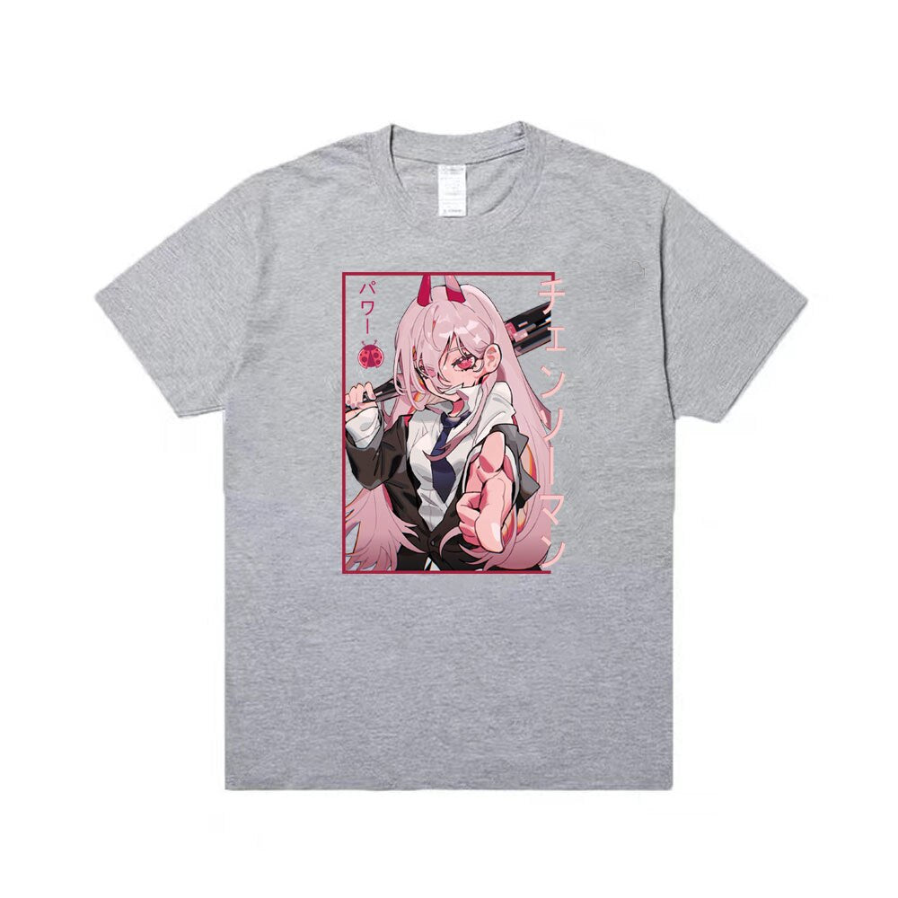 This shirt captures the magic of Power. If you're looking for more Chainsaw Man merch, we have it all! Check out our anime merch now—free shipping!