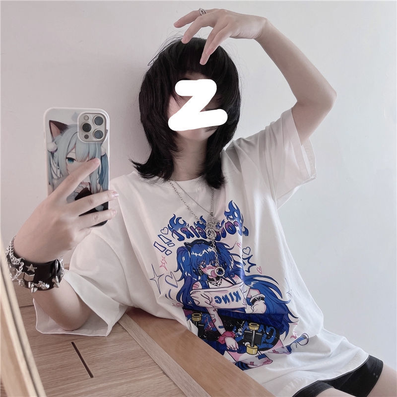 Cute Anime Girls Oversized Tees