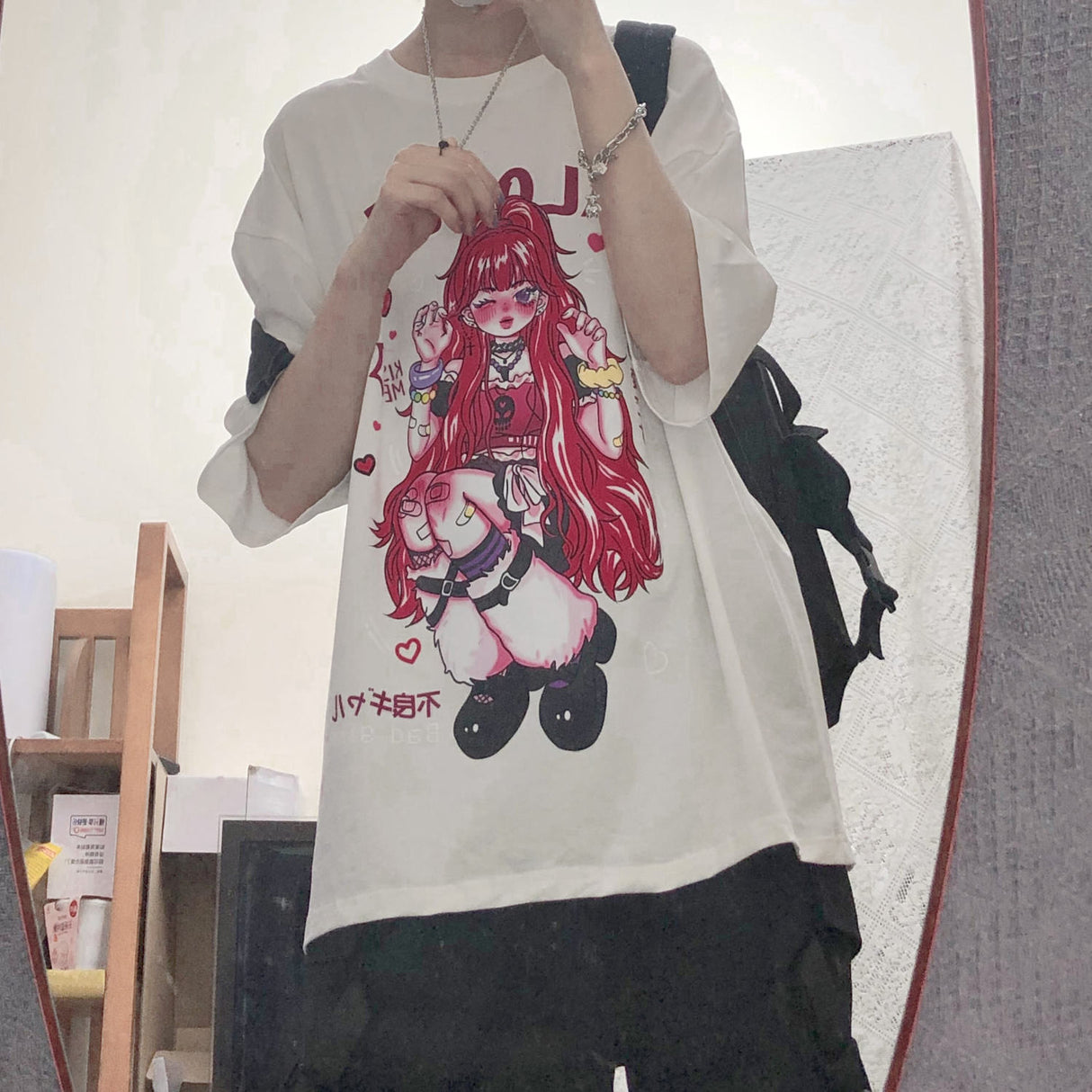 Cute Anime Girls Oversized Tees