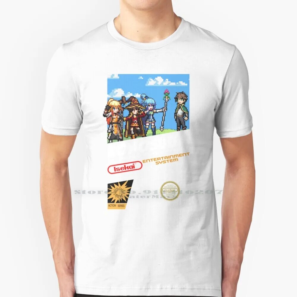 This shirt embodies the spirit of adventure in the world of Retro Konosuba. If you are looking for more Retro Konosuba Merch, We have it all!| Check out all our Anime Merch now!