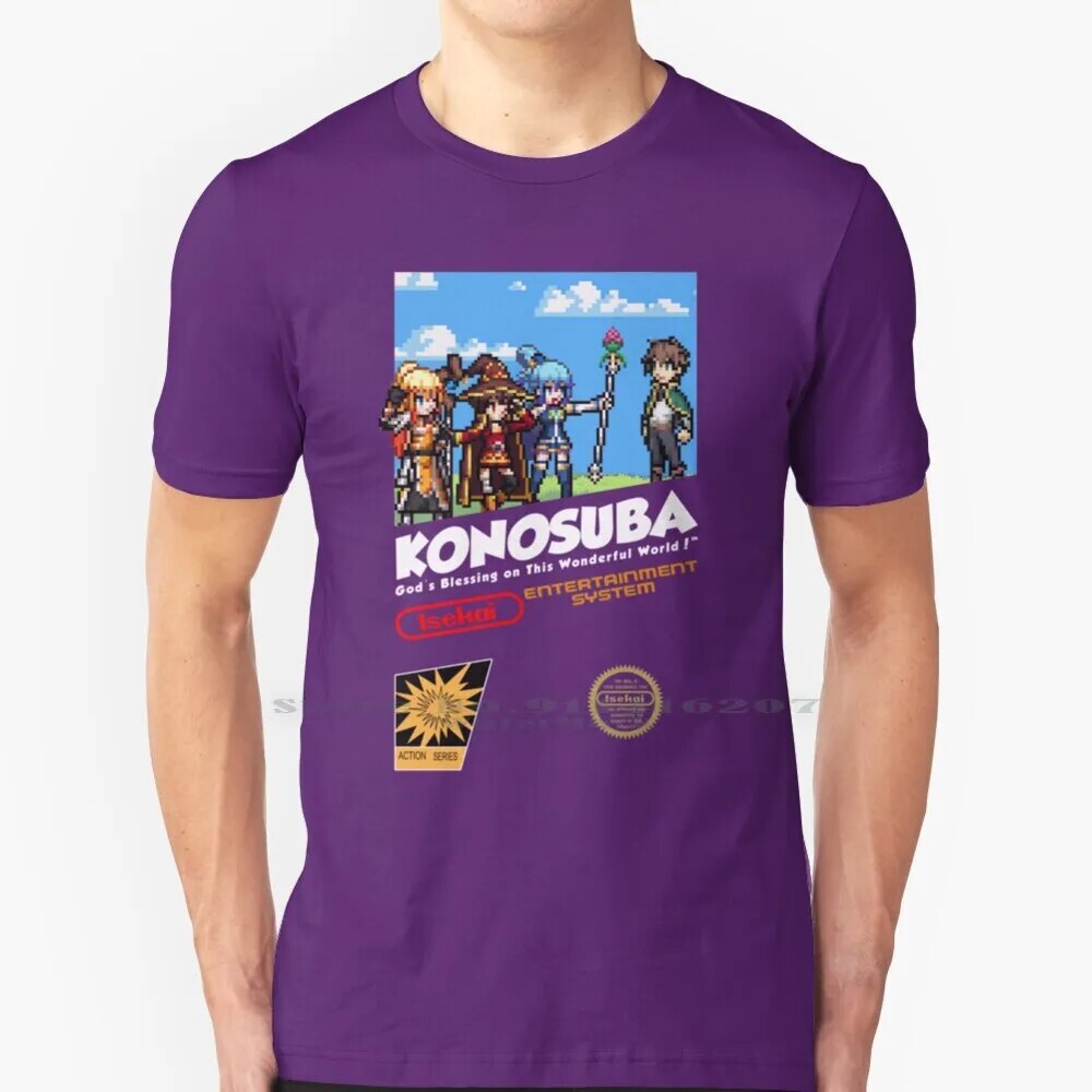 This shirt embodies the spirit of adventure in the world of Retro Konosuba. If you are looking for more Retro Konosuba Merch, We have it all!| Check out all our Anime Merch now!