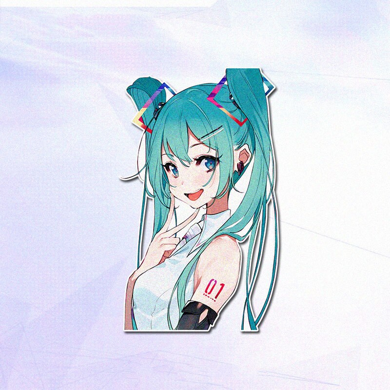 This stickers captures the magic of Hatsune Miku. If you're looking for more Hatsune Miku merch, we have it all! Check out our anime merch now—free shipping!