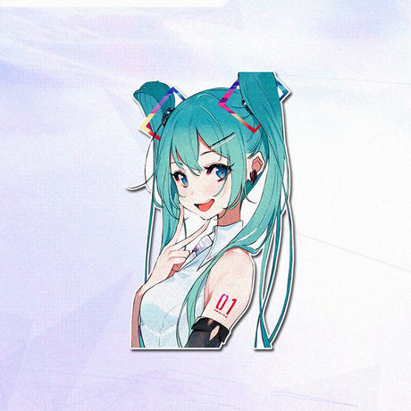 This stickers captures the magic of Hatsune Miku. If you're looking for more Hatsune Miku merch, we have it all! Check out our anime merch now—free shipping!