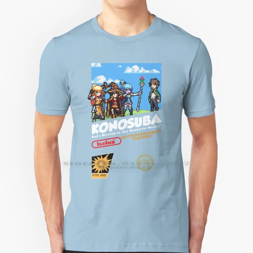 This shirt embodies the spirit of adventure in the world of Retro Konosuba. If you are looking for more Retro Konosuba Merch, We have it all!| Check out all our Anime Merch now!