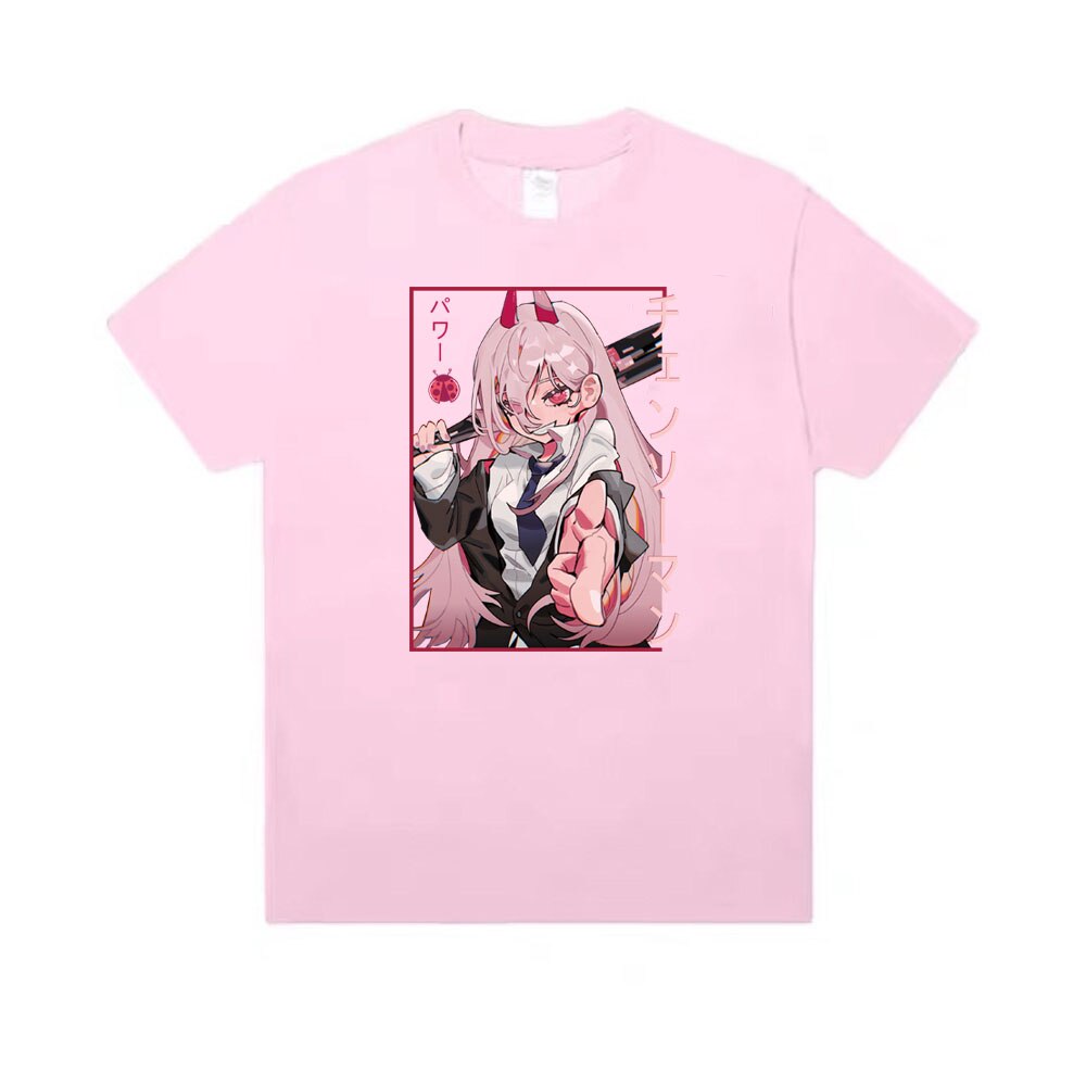 This shirt captures the magic of Power. If you're looking for more Chainsaw Man merch, we have it all! Check out our anime merch now—free shipping!
