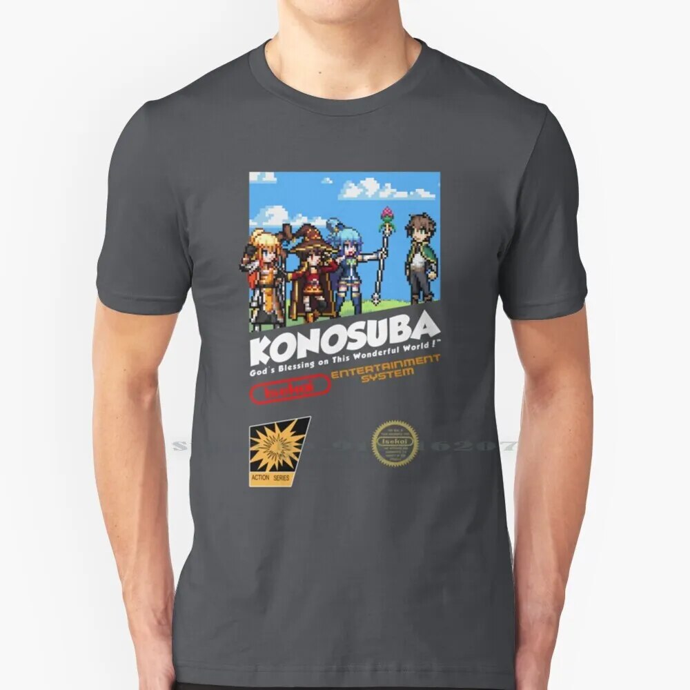 This shirt embodies the spirit of adventure in the world of Retro Konosuba. If you are looking for more Retro Konosuba Merch, We have it all!| Check out all our Anime Merch now!