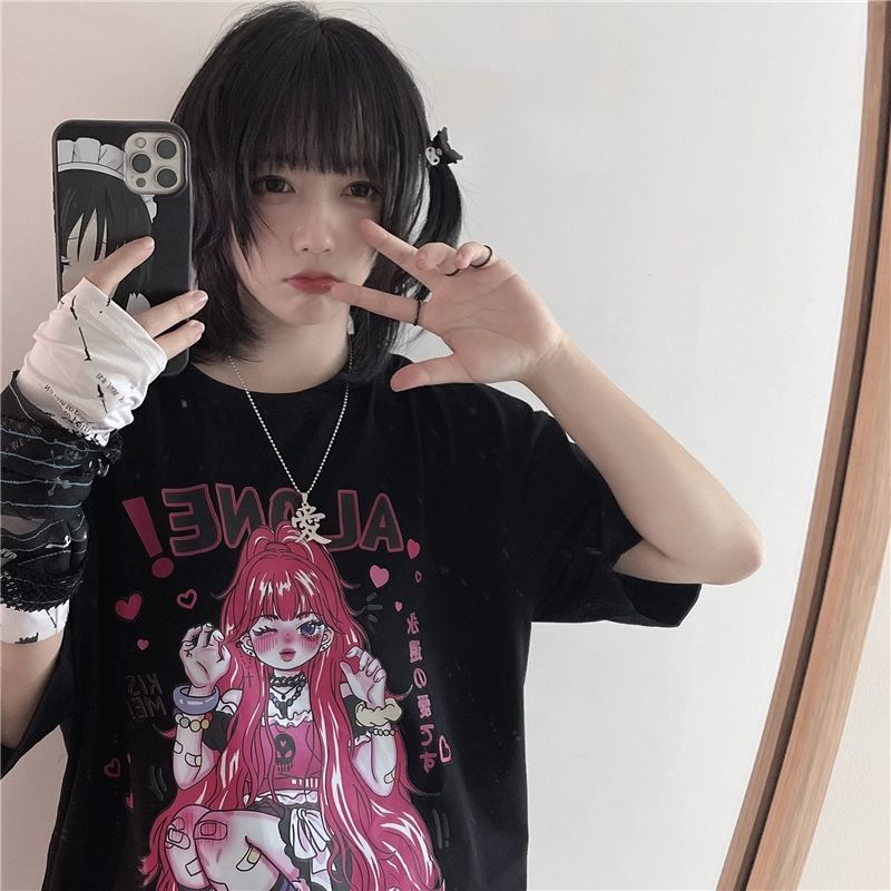 Cute Anime Girls Oversized Tees