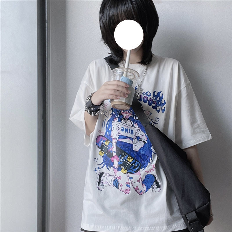 Cute Anime Girls Oversized Tees