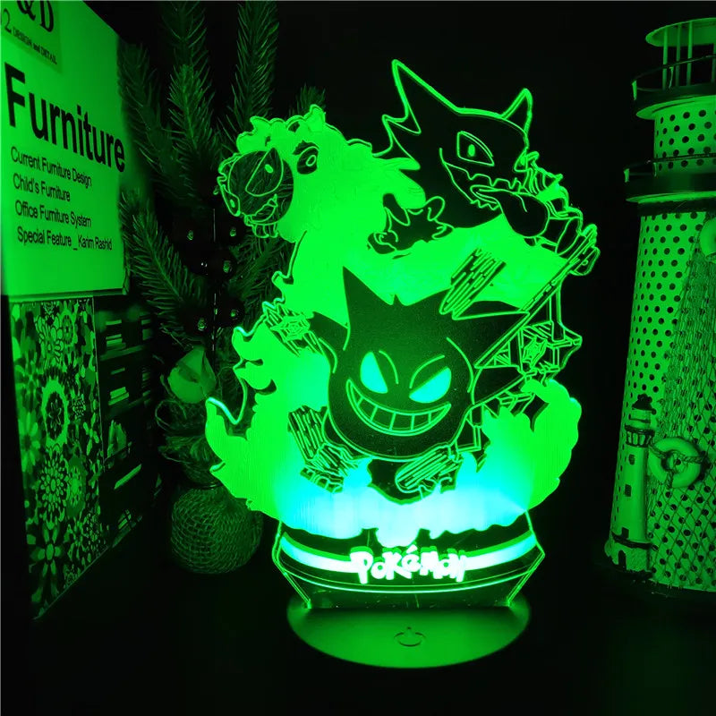 Want to make your room eye-catching? Show of your love with our Pokémon Gengar 3D Led Night Light | If you are looking for more Pokémon Merch, We have it all! | Check out all our Anime Merch now!
