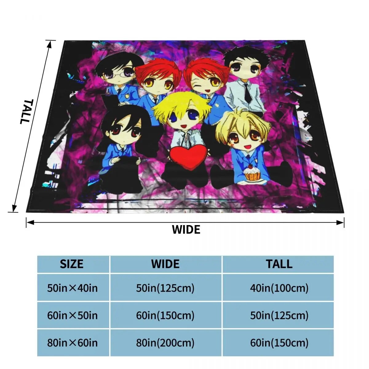 This blanket is not only a fan must-have but also a functional piece of home decor. If you are looking for more Ouran High School Merch, We have it all! | Check out all our Anime Merch now!
