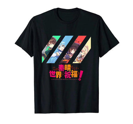 Looking boring? Change up your style with our new Konosuba Teams T-Shirt| If you are looking for more Konosuba Teams Merch, We have it all!| Check out all our Anime Merch now! 