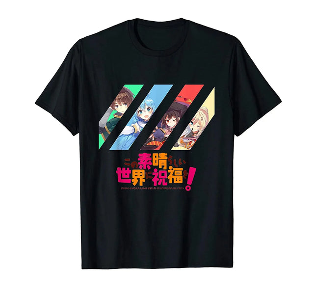 Looking boring? Change up your style with our new Konosuba Teams T-Shirt| If you are looking for more Konosuba Teams Merch, We have it all!| Check out all our Anime Merch now! 