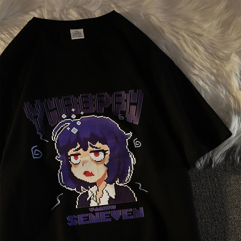 hcnone Pixel Art Oversized Tee
