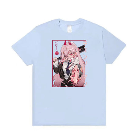 This shirt captures the magic of Power. If you're looking for more Chainsaw Man merch, we have it all! Check out our anime merch now—free shipping!
