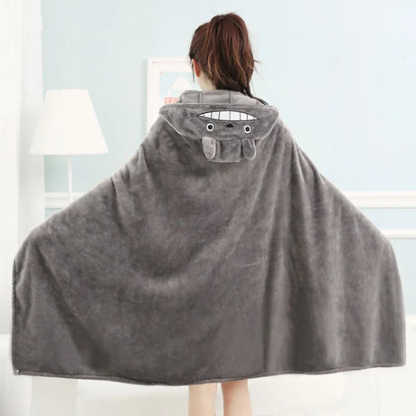 Cuddle up in our Totoro Cozy Hooded Blanket today! Everythinganimee has the best anime merch across the world! If you want anime we got it!Cuddle up in our Totoro Cozy Hooded Blanket today! Everythinganimee has the best anime merch across the world! If you want anime we got it!