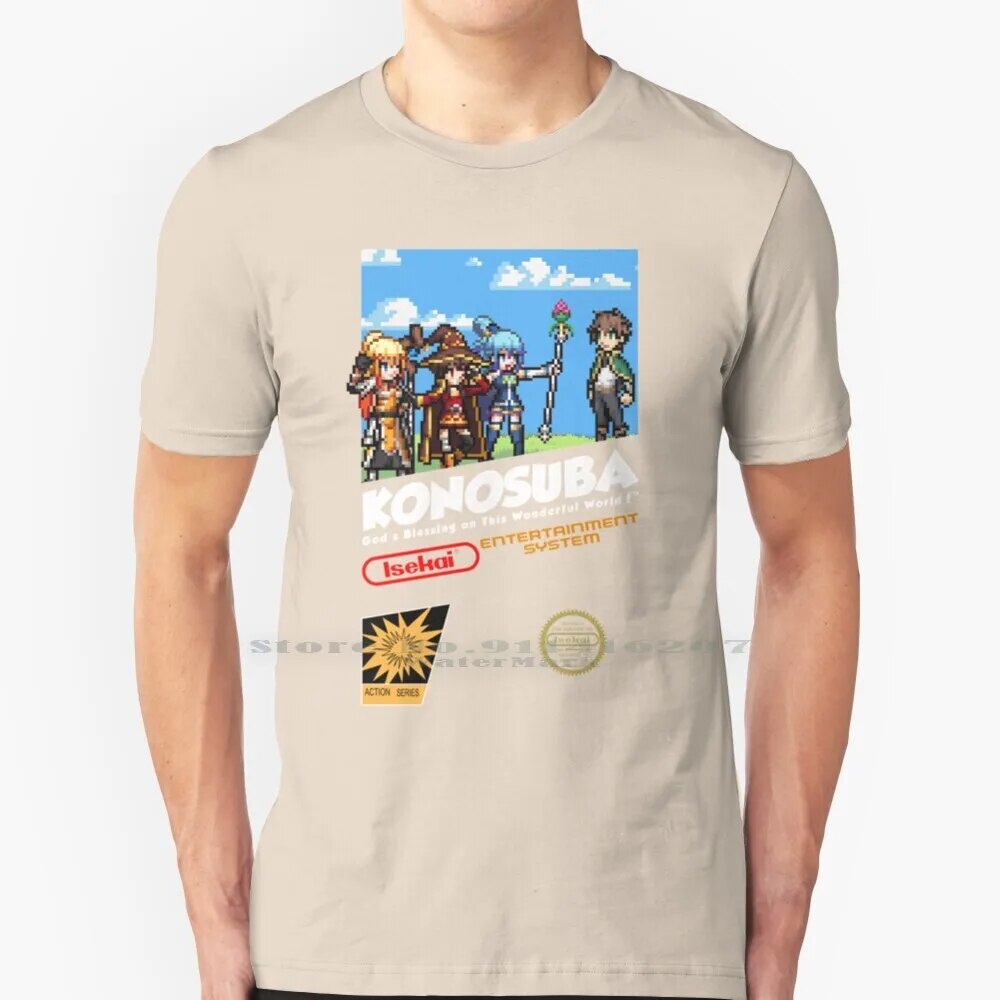 This shirt embodies the spirit of adventure in the world of Retro Konosuba. If you are looking for more Retro Konosuba Merch, We have it all!| Check out all our Anime Merch now!