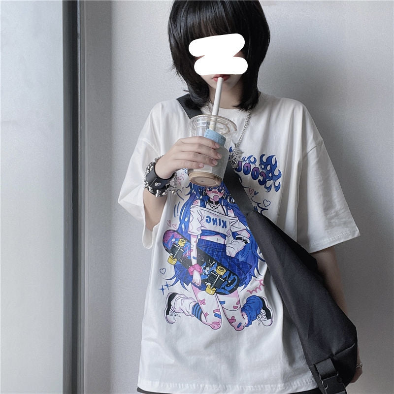 Cute Anime Girls Oversized Tees