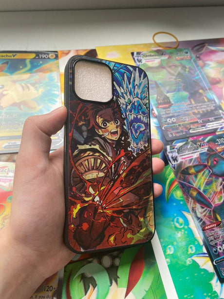 Anime Demon Slayer Nezuko/Tanjirou Phone Case for iPhone 11 12 13 14 13Pro 14Pro Full Protection Luxury Cover, everythinganimee