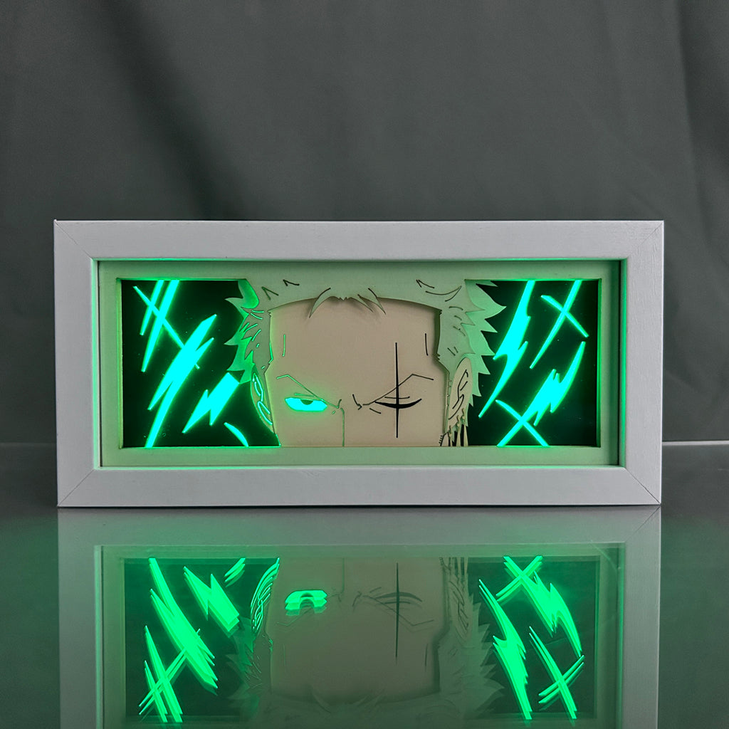 This lightbox captures the magic of Roronoa Zoro. If you're looking for more One Piece merch, we have it all! Check out our anime merch now—free shipping!