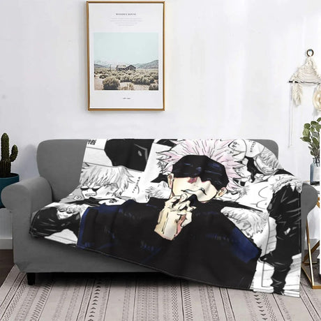 Stay Comfy & Keep yourself warm love with our new Satoru Gojo Blanket | If you are looking for more Jujutsu Kaisen Merch , We have it all! | Check out all our Anime Merch now!