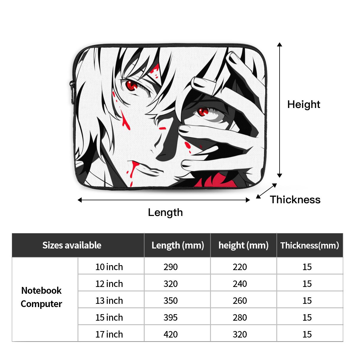 Literary Luminary: Osamu Dazai Laptop Sleeve - Bungo Stray Dogs Edition