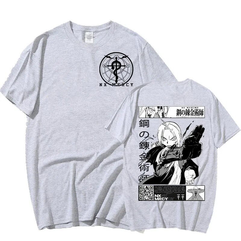 This shirt embodies the spirit of adventure in the world of Fullmetal. If you are looking for more Fullmetal  Merch, We have it all!| Check out all our Anime Merch now!