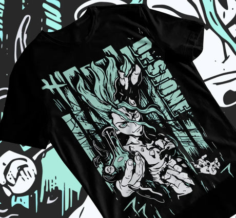 Here at Everythinganimee we have only the best anime merch! Free Global Shipping.
Embrace the spirit of scientific adventure with this Dr. Stone Senku Ishigami t-shirt!