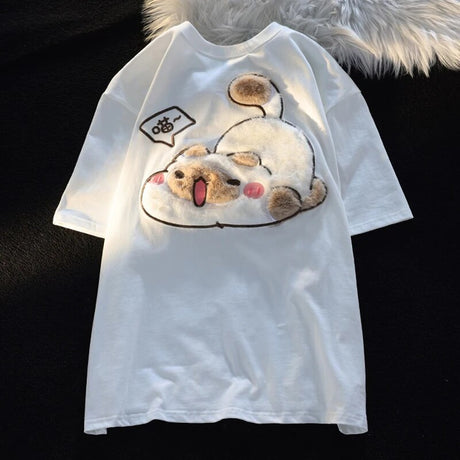 Dive into a world where cute meets comfort with our Cat Plush Embroidered T-shirt. If you are looking for more Cat Anime Merch, We have it all!| Check out all our Anime Merch now!
