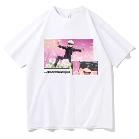 Show your love for JJK with our Gojo's Sparkling Charm Meme Tee | Here at Everythinganimee we have the worlds best anime merch | Free Global Shipping
