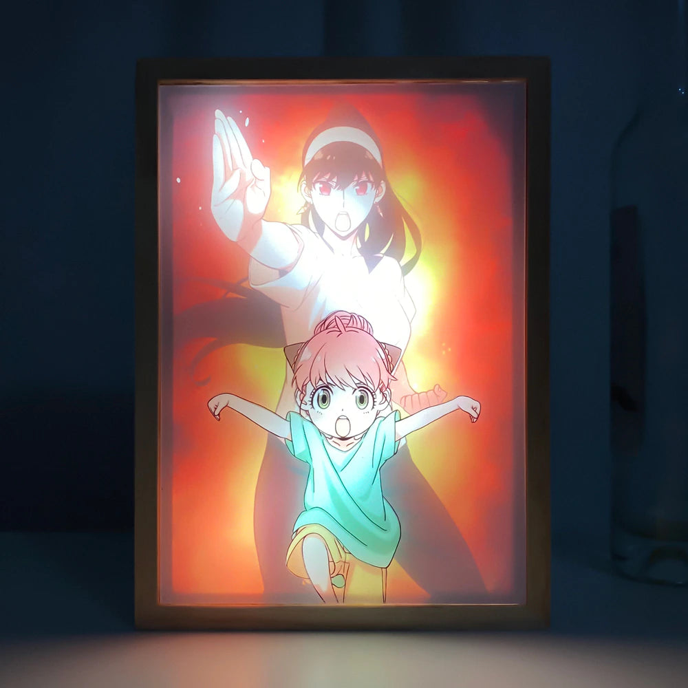 SPY X Family 3D LED Night Light Photo Frame