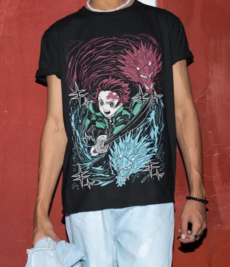 Here at Everythinganimee we have only the best anime merch! Free Global Shipping.
Embrace the power and mystique of Tanjiro Kamado with this stunning Demon Slayer T-shirt.