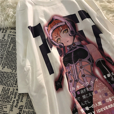 This shirt captures the magic of Mari Makinami. If you're looking for more Evangelion merch, we have it all! Check out our anime merch now—free shipping!