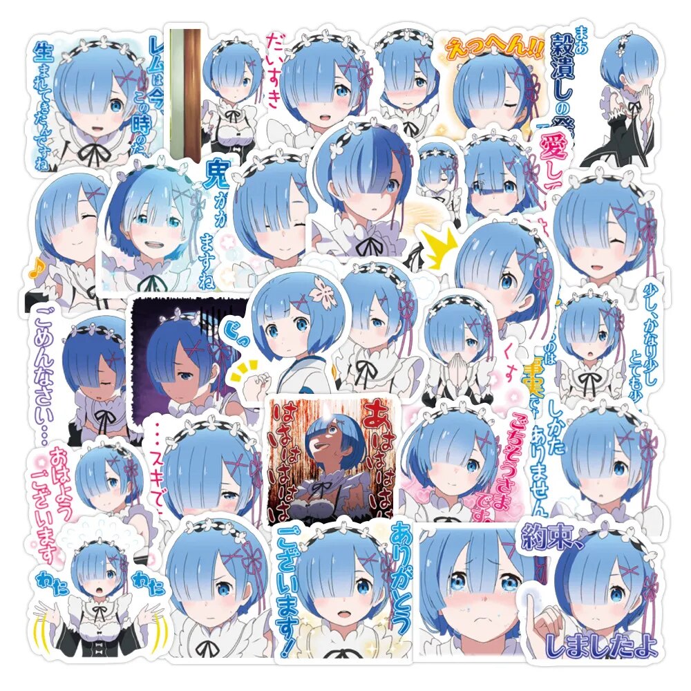 This sticker collection invites you into the thrilling adventures in Re Zero. | If you are looking for more Re Zero Merch, we have it all! | Check out all our Anime merch now!