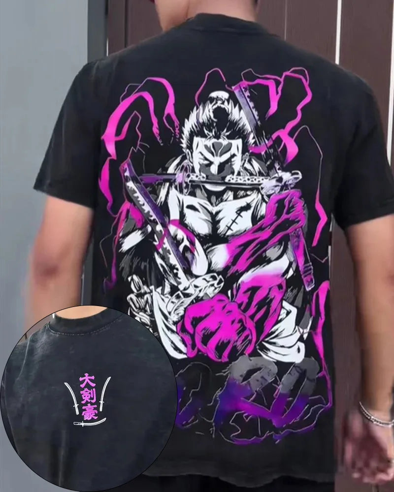 This tee captures the magic of Roronoa Zoro. If you're looking for more One Piece merch,we have it all! Check out our anime merch now—free shipping!