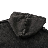 Bluelock Washed Black Streetwear Cotton Vintage Hoodie