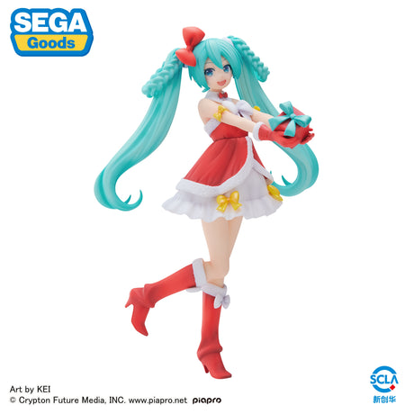 Experience the vibe of Christmas with our Vocaloid model, adorned in festive attire. If you are looking for more Hatsune Miku Merch, We have it all! | Check out all our Anime Merch now!