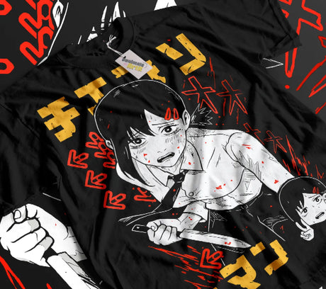 Here at Everythinganimee we only have the best shirts in the world! Unleash your inner cuteness with the Makima Tee, featuring an iconic, vibrant design from Chainsaw Man that anime fans will instantly recognize.