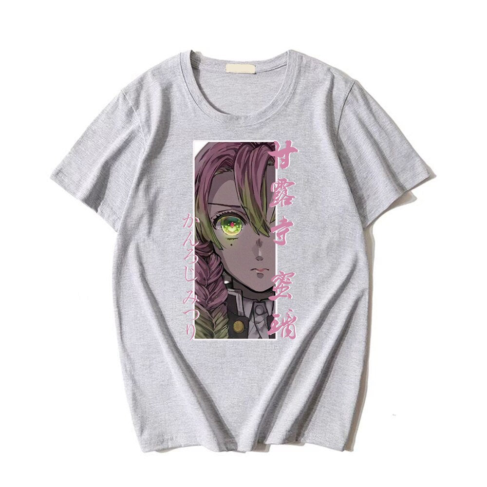 This tee captures the magic of Mitsuri Kanroji. If you're looking for more Demon Slayer merch, we have it all! Check out our anime merch now—free shipping!