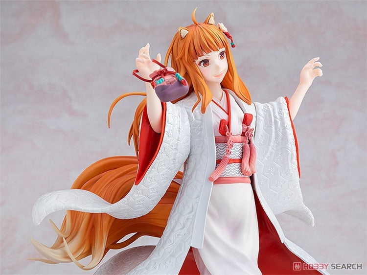 Divine Elegance: Holo in White Kimono from "Spice and Wolf"