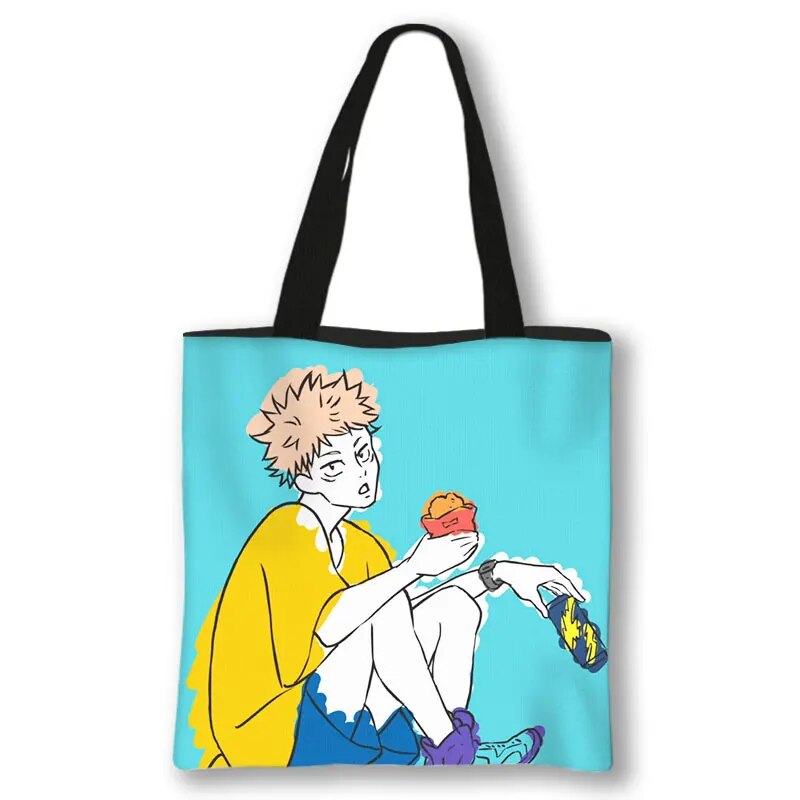 This canvas bag is a labor of love, to capture love of your anime characters. If you are looking for more Jujutsu Kaisen Merch, We have it all! | Check out all our Anime Merch now!