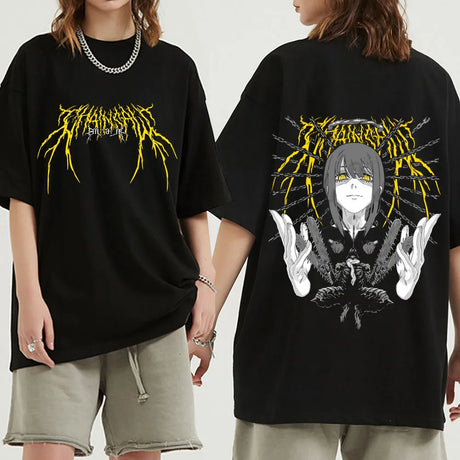 This shirt embodies the spirit of adventure in the world of Chainsaw Man. If you are looking for more Chainsaw Man Merch, We have it all!| Check out all our Anime Merch now!