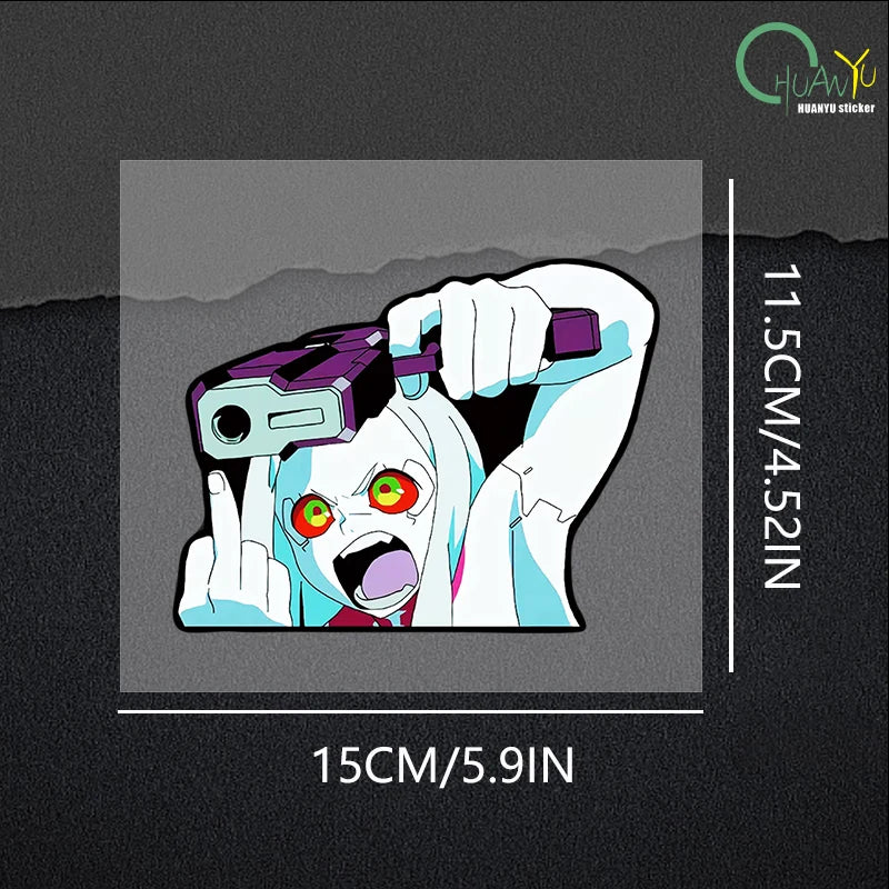 This tee captures the magic of Rebecca. If you're looking for more Cyberpunk: Edgerunners merch, we have it all! Check out our anime merch now—free shipping!