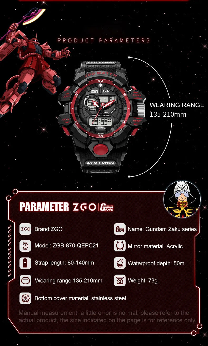 This watch captures the magic of Gundam. If you're looking for more Gundam merch, we have it all! Check out our anime merch now—free shipping!