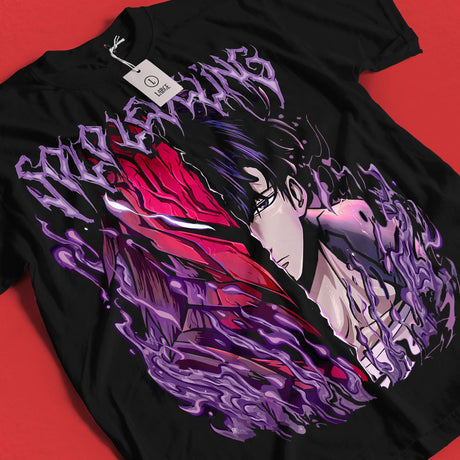 This tee captures the magic of Sung Jin-Woo. If you're looking for more Solo Leveling merch, we have it all! Check out our anime merch now—free shipping!