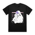 Here at Everythinganimee we only have the best shirts in the world! Capture the calm and charismatic energy of Rue, the beloved VTuber, with this adorable tee featuring Rue and her feline companion. The soft design contrasts playful details with minimalistic elegance, making it a perfect fit for any VTuber fan.