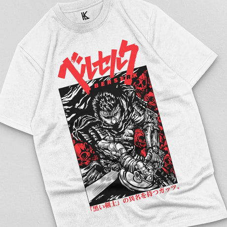Immerse yourself in this striking Guts Tee, perfect for anime fans. Looking for more Berserk  merch? Explore our full collection of anime merch now!