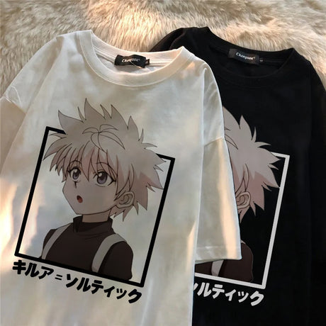 Electrify your wardrobe with the Killua Zoldyck Iconic Portrait Tee | Here at Everythinganimee we have the best anime merch in the world! Free Global Shipping.