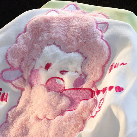 Dive into a world where cute meets comfort with our Lamb Plush T-shirt. If you are looking for more Lamb Anime Merch, We have it all!| Check out all our Anime Merch now!