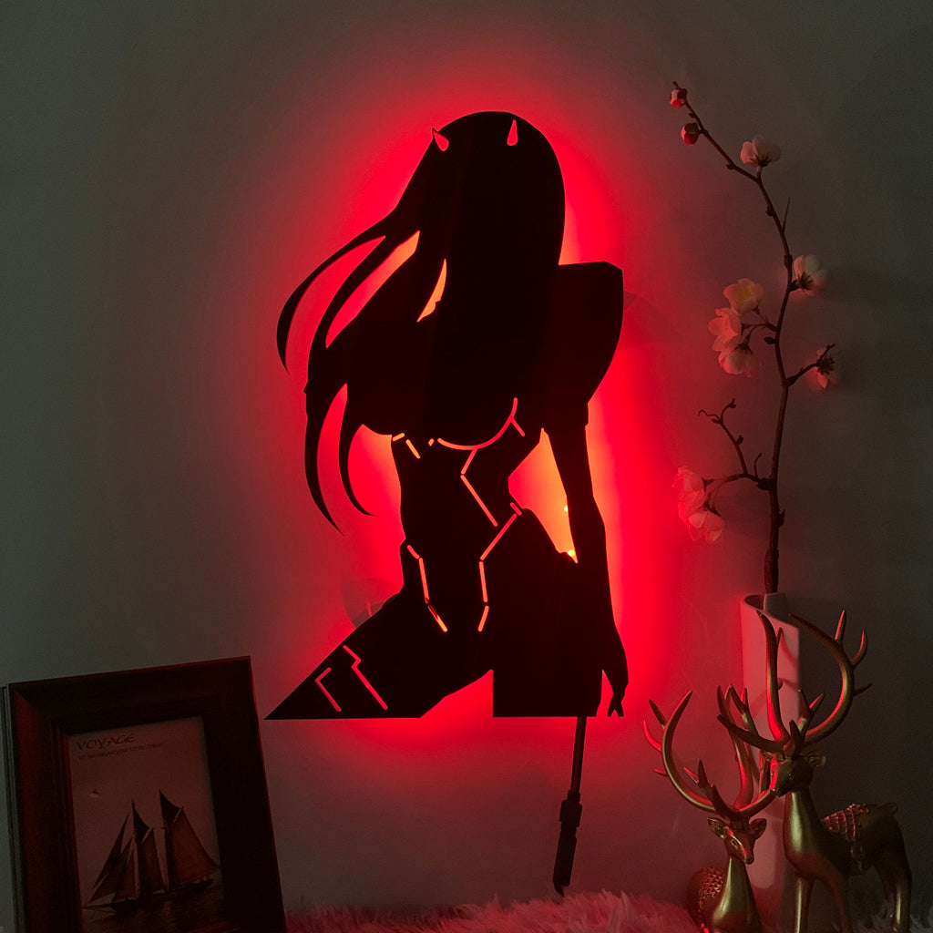 This light captures the magic of Zero Two. If you're looking for more  Darling in the Franxx merch, we have it all! Check out our anime merch now—free shipping!