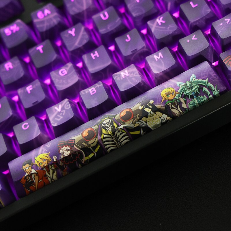 Overlord Albedo Anime Keycap Set - 108 Keys, 5 Sides PBT Dye Subbed Keycaps